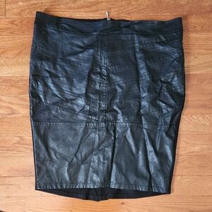 Torrid Black Faux Leather Skirt